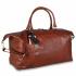 House of Sajaco Stor Cognac Rejsetaske / Weekendtaske i Lder - 42 L