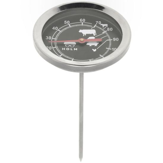 Holm Stegetermometer i Rustfrit stl - Temp. fra 0 - 120 C