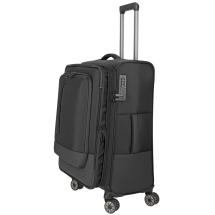 Travelite Crosslite 5.0 Sort Kuffert Trolley M - 3,3 kg - 43 X 66 X 28 / 32 cm - 61/66 L - RECYCLED