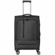 Travelite Crosslite 5.0 Sort Kuffert Trolley M - 3,3 kg - 43 X 66 X 28 / 32 cm - 61/66 L - RECYCLED