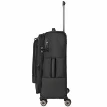 Travelite Crosslite 5.0 Sort Kuffert Trolley M - 3,3 kg - 43 X 66 X 28 / 32 cm - 61/66 L - RECYCLED