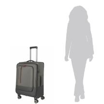 Travelite Crosslite 5.0 Oliven Kuffert Trolley M - 3,3 kg - 43 X 66 X 28 / 32 cm - 61/66 L - RECYCLED