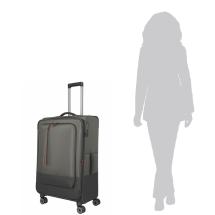 Travelite Crosslite 5.0 Oliven Kuffert Trolley L - 3,5 kg - 47 X 77 X 32 / 36 cm - 88/93 L - RECYCLED