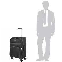 Travelite Skyline Orlando Sort Kuffert / Trolley M - 3 kg - 65 X 42 X 27-31 cm - 60-66 L