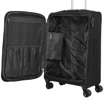 Travelite Skyline Orlando Sort Kuffert / Trolley M - 3 kg - 65 X 42 X 27-31 cm - 60-66 L