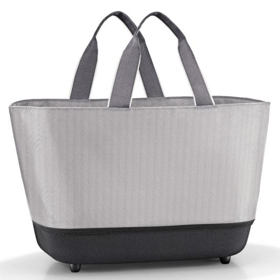 Reisenthel Herringbone Grey Shoppingbasket - Indkbskurv 22 L - RECYCLED