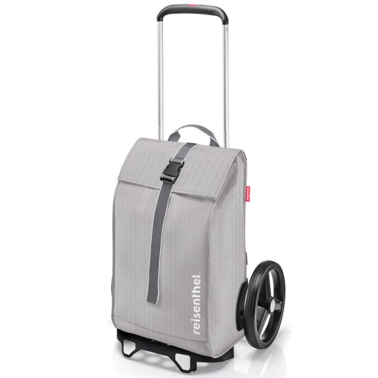 Reisenthel Herringbone Grey 2-i-1 Rolltop Shoppingtrolley / Citycruiser - 40 L - RECYCLED