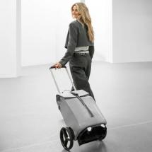 Reisenthel Herringbone Grey 2-i-1 Rolltop Shoppingtrolley / Citycruiser - 40 L - RECYCLED