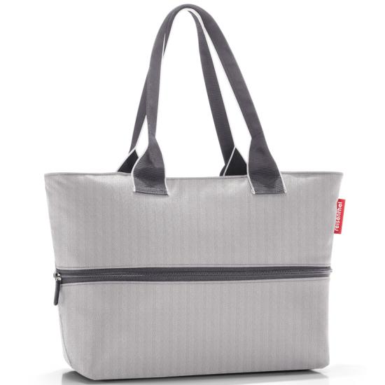 Reisenthel Herringbone Grey e1 Indkbstaske 12-18 L - RECYCLED