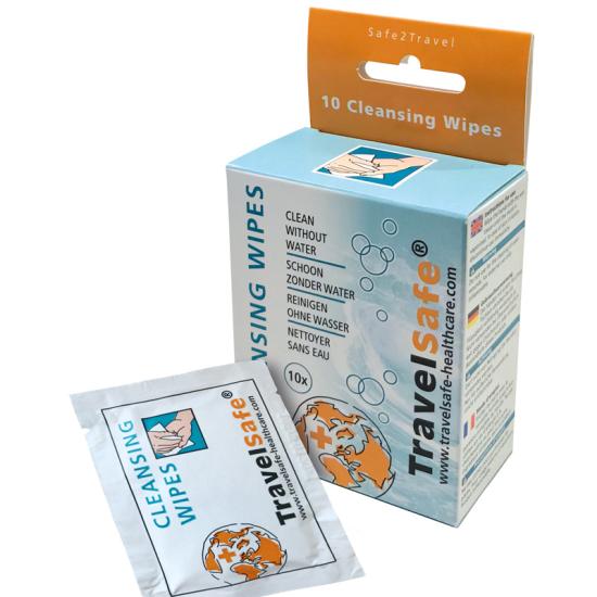 Travelsafe Renseservietter / Cleansing Wipes - 10 stk